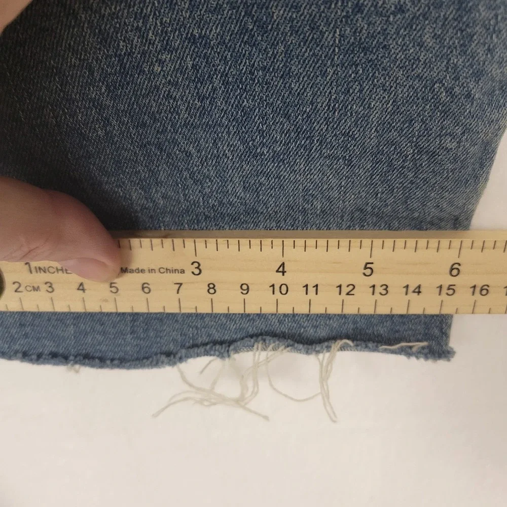 Universal Thread Denim Overalls Size 2 / 26R Stretch Raw Hem Bib Western Coastal
